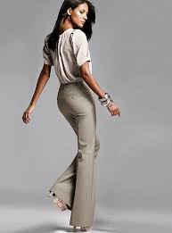 Nuru The Light I Love Flare Fitted Pants Work Wear Women Fashion Cool Outfits