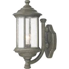 Steampunk compact wall sconce industrial light. Dar Lighting Bro1661 Brompton Single Light Outdoor Wall Fixture In Old Iron With Seeded Glass Castlegate Lights