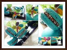 Macarons Ganache Arome Curacao Sans Alcool Chocolat Au Lait Et Coco Nicole Passions Curacao Chocolat Au Lait Ganache