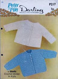 Baby Crochet Pattern Peter Pan P217 4 Ply 16 20 Craftsy Baby Cardigan Knitting Pattern Free Crochet Baby Patterns Baby Cardigan Knitting Pattern