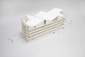 Town Hall Karamuk Kuo Architects Maquette Dak Vorm Plooi Kroon Compositie Stapeling Town Hall Architecture Model Architecture
