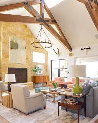 Maybe you would like to learn more about one of these? Ranch House Interior Design By Collins Interiors Hide Rug Charging Side Tables And Green Lamp From Blu Collins Interiors House Interior Ranch House Interior