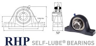 Np16 Rhp 2 Bolt Cast Iron Pillow Block Bearing 16mm Bore 2