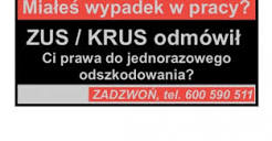 ZUS / KRUS odmówił Ci wypłaty jednorazowego odszkodowania ...