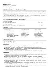 Marketing Manager Resume Example International Management