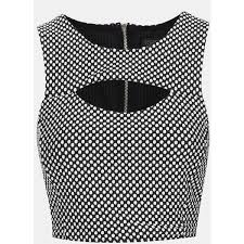 Black And White Polka Dot Tank Top Topshop Dotty Crop Tank 22 Liked On Polyvore Featuring Tops Shirts Crop Tops Blusas White Polka Dot Top Topshop Crop Top Cutout Crop Top Crop Tops
