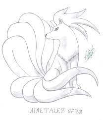 Draw outline for arms, hands, legs, feet, tail & neck. Pokemon Ninetales By Zuhari On Deviantart