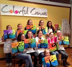 Birthday Party Places For 10 Year Olds 12 Year Old Girls Enjoyed This Swirly Tree Painting For A Friday Night Birthday P In 2020 12th Birthday Party Ideas Art Birthday Party 12 Year Old Birthday Party Ideas