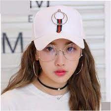 Hip Hop Baseball Cap With Metal Ring For Girls Uv Protection Sun Hat Baseball Cap Sun Hats Rings For Girls