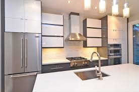 The cabinets are grouped into three models of base cabinets, wall cabinets, and tall cabinets, including the corresponding cover panels. Ikea Handleless Abstrakt Grey And White Kitchen Contemporary Kitchen Toronto By Ts Kitchen Projects Houzz Au