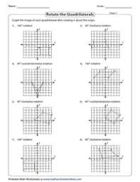 Students work towards mastery with the basic order of operations. Rotation Worksheets