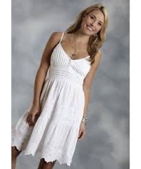 03 57 565 023 Roper White Cotton Sundress Cowtown Cowboy Outfitters Cotton Sundress White Country Dress Sundress
