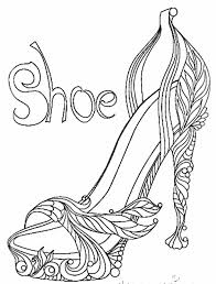 Adult coloring book,page a christmas shoes with decoration ornaments for relaxing.zentangle. High Heels Coloring Pages Coloring Home