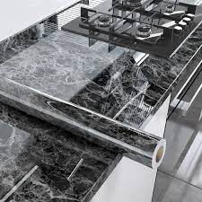 Papel tapiz autoadhesivo de mármol de 40cm de ancho, pegatinas de vinilo para pared, papel de Contacto impermeable para decoración del hogar de película decorativa de cocina - AliExpress