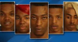 Five men were arrested after they allegedly stepped out of a car and began  twerking in the middle of a busy intersection in Downtown Memphis. The 2016  Malibu stopped and the men