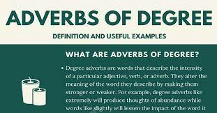 However, manner adverbs, frequency adverbs, time adverbs, degree adverbs and place adverbs are the most commonly used. How To Use Adverbs Of Degree With Useful Examples 7esl