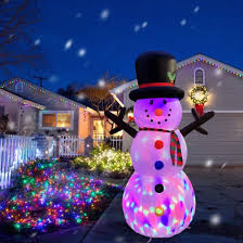 China Colorful Light Inflatable Snowman Disco Christmas Decorations Outdoor Use China Inflatable Snowman And Inflatable Products Price