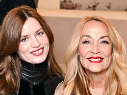 Jerry Hall looks ageless as she poses with daughter Georgia May Jagger's  new baby