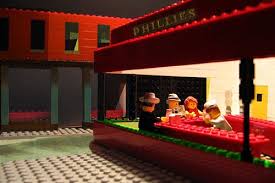 The light coming from the diner illuminates a darkened and deserted urban streetscape. Pin On Lego