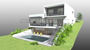 maison contemporaine a cubes emboitee et porte a faux adaptee aux terrains a tres forte pente ave maison contemporaine plan maison architecte maison architecte