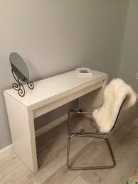 Dressing Table Malm Toaletka Ikea Tobias Chair Sheepskin White And Gray Bedroom Sypialnia Room Inspo Dressing Table Gray Bedroom