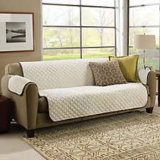 One piece, full coverage, seam tuck. Couch Covers Sofa Slipcovers Bed Bath Beyond