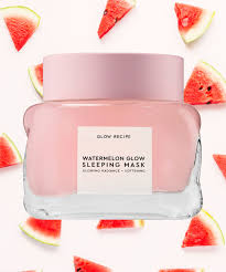 We Tried The New Glow Recipe Watermelon Sleeping Mask With The 5 000 Person Wait List And He Watermelon Glow Sleeping Mask Watermelon Face Mask Watermelon Face