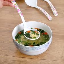 5 Pcs Large Soup Spoon Imitation Ceramic Plastic Long Handle Soup Scoop  Kitchen | eBay