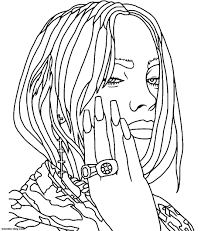 She gained popularity thanks to the song. Coloring Pages Billie Eilish Download Or Print For Free