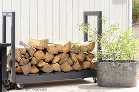 Make sure your back piece and your two long arms are the same length. Diy Rolling Firewood Cart The Wood Grain Cottage