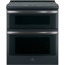 Looking for a single or double oven to be built into the wall or under a counter? Best Buy Ge 6 6 Cu Ft Slide In Double Oven Electric Convection Range Black Slate Ps960flds