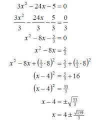 It displays the work process and the detailed explanation. Solving Quadratic Equations By Completing The Square
