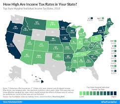 Top State Marginal Individual Income Tax Rates 2018 Tax