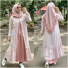 Suplier gamis jilbab tunik dan atasan murah bandung hub wa 085854348009 untuk free ongkir bisa lewat shopee klik dress sewing patterns sewing dresses fashion Baju Wanita Long Tunik Salur Full Kancing Rempel Bawah Bahan Katun Cigaret Kekinian Lebaran 2021 Shopee Indonesia