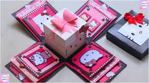 Hello Kitty Explosion Box Tutorial Diy Explosion Box How To Make Explo Explosion Box Explosion Box Tutorial Diy Gift Set