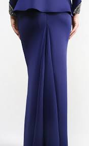 Her Majesty Modern Kurung Set In Navy Blue Fashionvalet Modest Wear Fashion Kebaya Dress