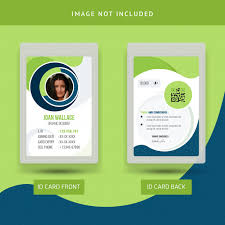 Premium Vector Green Abstract Office Id Card Template Id Card Template Identity Card Design Card Template