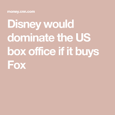 Disney Would Control 40 Of The Us Box Office If It Buys Fox Box Office Disney Fox