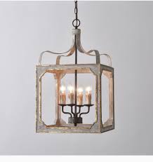 French Country 4 Light Square Lantern Chandelier Metal And Wood In Antique Gray Antique Gold In 2020 Living Room Pendant Light Chandelier In Living Room French Country Lighting