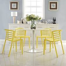 Hashtag Home Equinox Ladder Back Side Chair In Yellow Wayfair Yellow Dining Chairs Side Chairs Dining Modern Dining Chairs