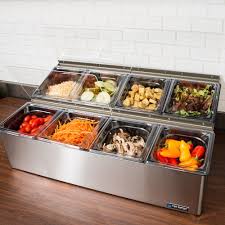 San Jamar Fp9248fl Ez Chill 8 Compartment Stainless Steel Condiment Bar Food Stands Food Truck Business Food