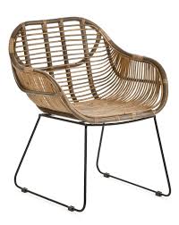 Rattanstuhl Venus Rattan Stuhle Korb Stuhl Korb Sessel Braun Retro 50er Lounge Loft Esszimmer Garten Kuche Bistro Balk Korbstuhle Gartenstuhle Sessel Retro