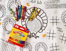 Artistic or educative coloring pages ? Amazon Com Kids Coloring And Activity Thanksgiving Tablecloth Bundle 2 Items 1 Paper Tablecover 1 Box Of Crayons Kitchen Dining