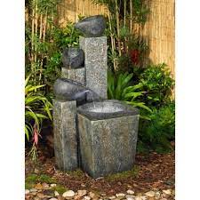 Asian Garden Tiered Fountain With Led Light 46146 Lampsplus Com In 2021 Asian Garden Japanese Garden Decor Zen Fountain