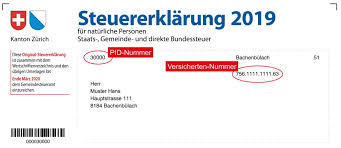 wo finde ich die pid nummer und die versicherten nummer gemeinde bachenbulach