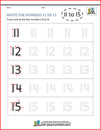 Write Numbers 11 To 15 Alphabet Worksheets Preschool Writing Worksheets Preschool Number Worksheets