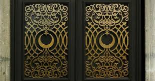 Ozel Tasarim Ayyildizli Lazer Kesim Ferforje Kapi Kod Tbk 06 Kapi Modern Mimari Tasarim