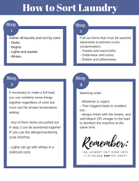 Heavier clothing such as jean's and jackets should go together. How To Sort Laundry With Printable Chart Housewife How Tos