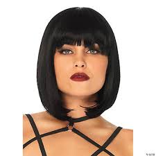 Kitty Bob Adult Black Wig
