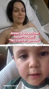 "I have no cancer spread" = the best news from Jessie J (and her little man  Sky!) ❤️ , Read more:  https://www.heart.co.uk/showbiz/jessie-j-praises-son-sky-breast-cancer-update-all-clear/ 